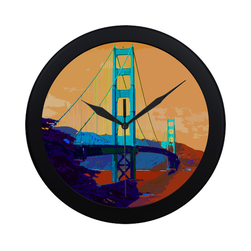 Golden_Gate_Bridge_20160905 Circular Plastic Wall clock