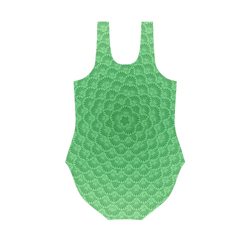 gradient 3 scalops kaliedoscope Vest One Piece Swimsuit (Model S04)