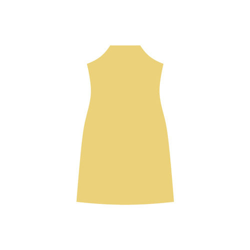 Primrose Yellow V-Neck Open Fork Long Dress(Model D18)