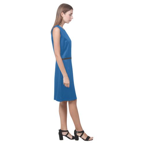Lapis Blue Eos Women's Sleeveless Dress (Model D01)