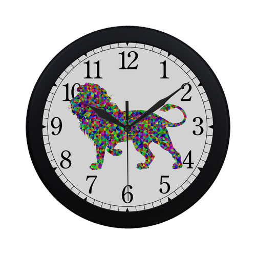 Abstract Triangle Lion Circular Plastic Wall clock