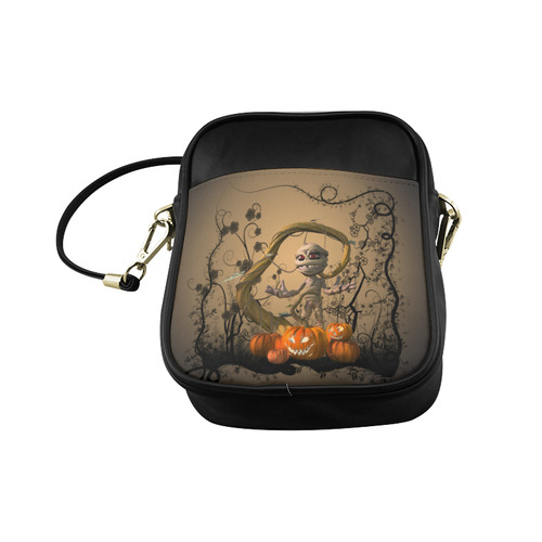 Funny mummy with pumpkins Sling Bag (Model 1627)