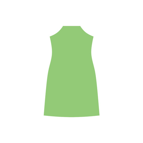 Green Flash V-Neck Open Fork Long Dress(Model D18)