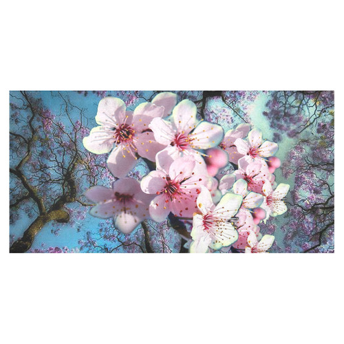 cherry blossom Cotton Linen Tablecloth 60"x120"