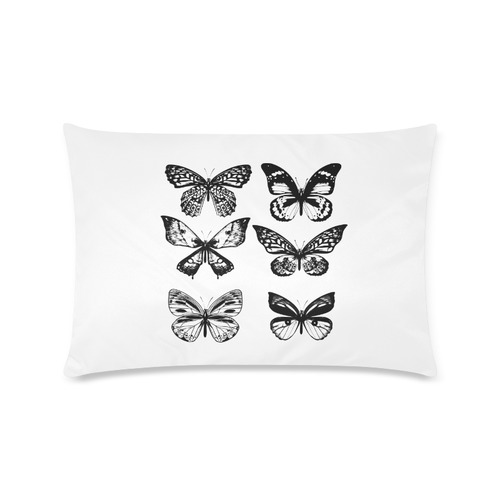 Butterfly Design in Black and White : Original designers edition 2016 / Art is for Sale Custom Rectangle Pillow Case 16"x24" (one side)