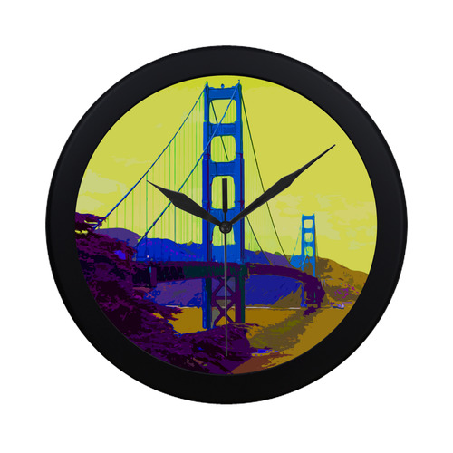 Golden_Gate_Bridge_20160904 Circular Plastic Wall clock