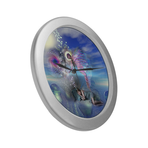 A novel can be a portal into parallel realities Silver Color Wall Clock