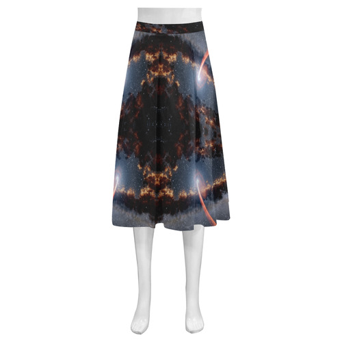 NASA: Black Hole Eating a Star Astronomy Abstract Mnemosyne Women's Crepe Skirt (Model D16)