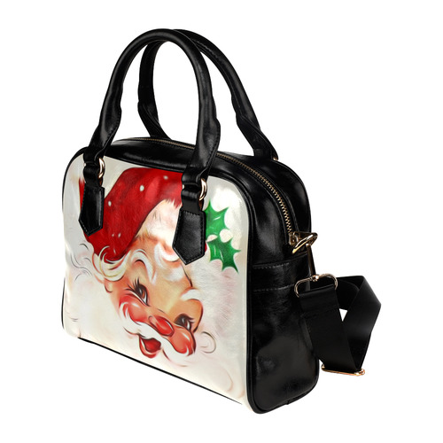 A cute vintage Santa Claus with a mistletoe Shoulder Handbag (Model 1634)