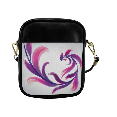 Abstract Design with colors of purple Sling Bag (Model 1627)