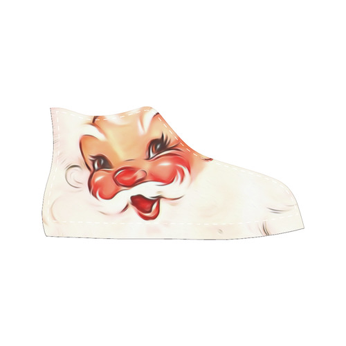 A cute vintage Santa Claus with a mistletoe Men’s Classic High Top Canvas Shoes /Large Size (Model 017)