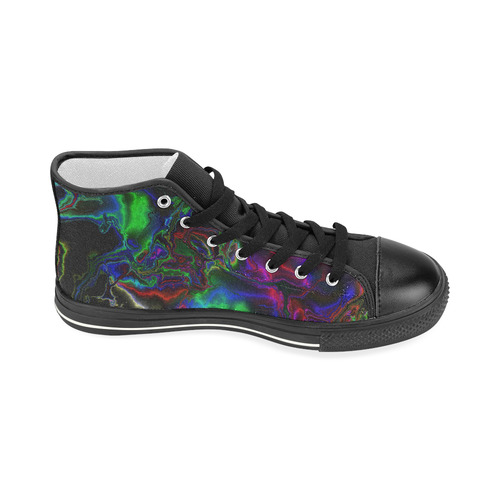 Abstract glowing 04 Women's Classic High Top Canvas Shoes (Model 017)