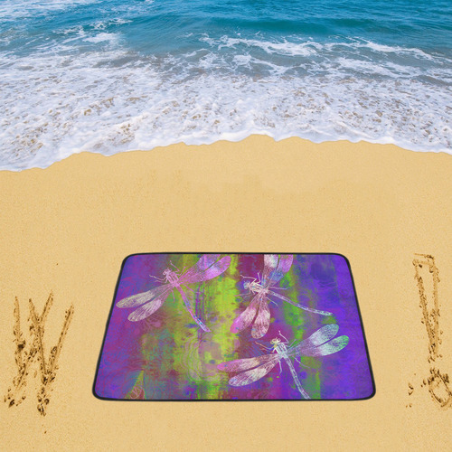 A Dragonflies QY Beach Mat 78"x 60"