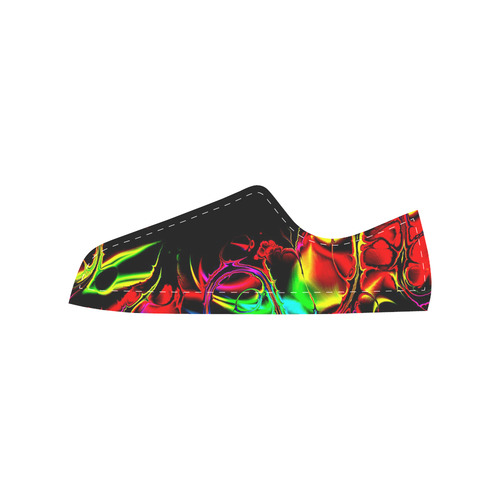 Abstract glowing 03 Men's Classic Canvas Shoes/Large Size (Model 018)