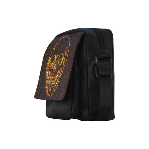 golden skull Crossbody Nylon Bags (Model 1633)