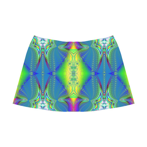 Spring Nymphs Dancing on the River Fractal Mnemosyne Women's Crepe Skirt (Model D16)