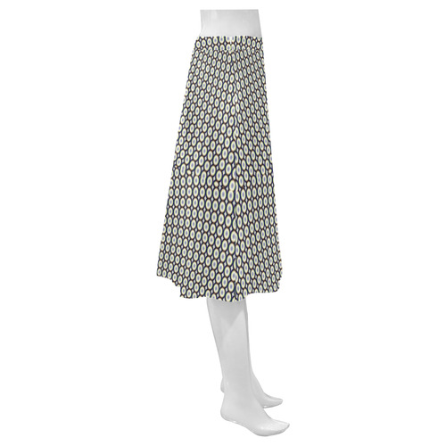 Polka Dot Bubbles Fractal Mnemosyne Women's Crepe Skirt (Model D16)