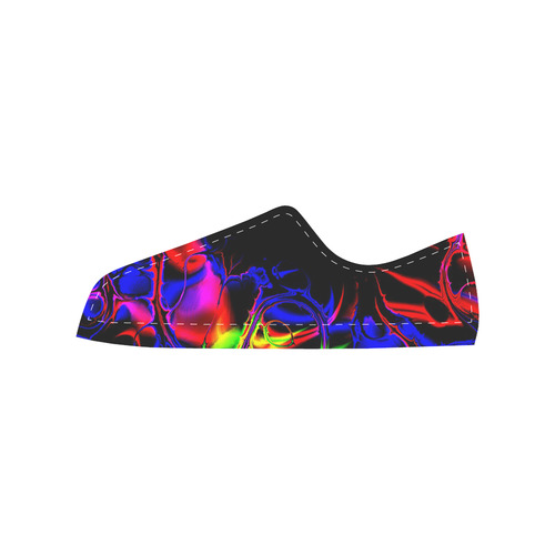 Abstract glowing 02 Men's Classic Canvas Shoes/Large Size (Model 018)