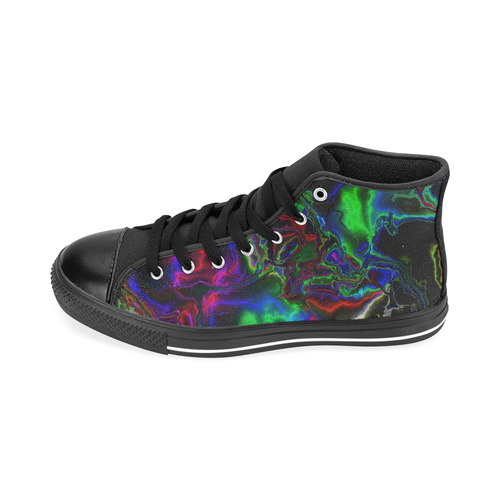 Abstract glowing 04 Men’s Classic High Top Canvas Shoes /Large Size (Model 017)