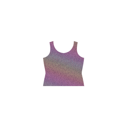 Rainbow Gradient Sleeveless Splicing Shift Dress(Model D17)