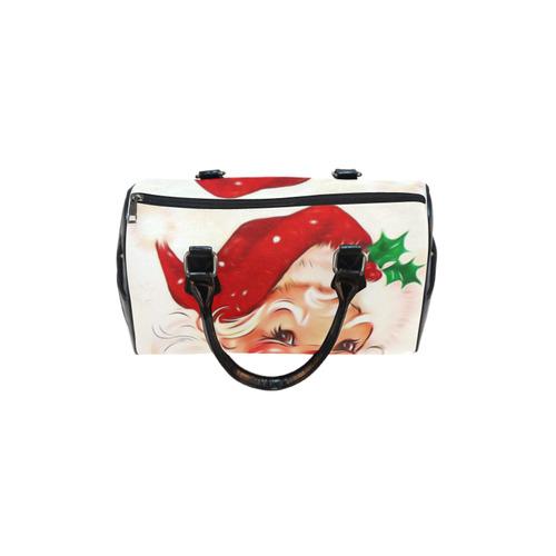 A cute vintage Santa Claus with a mistletoe Boston Handbag (Model 1621)