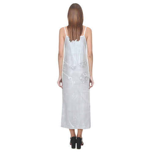 449 V-Neck Open Fork Long Dress(Model D18)