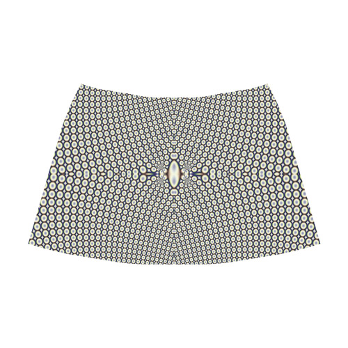 Polka Dot Bubbles Fractal Mnemosyne Women's Crepe Skirt (Model D16)