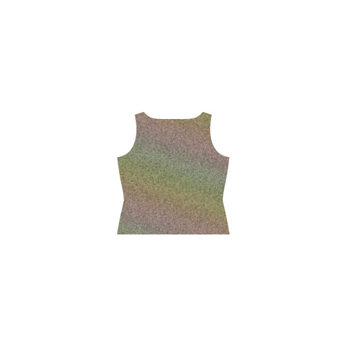 Rainbow Gold Pastel Gradient Sleeveless Splicing Shift Dress(Model D17)