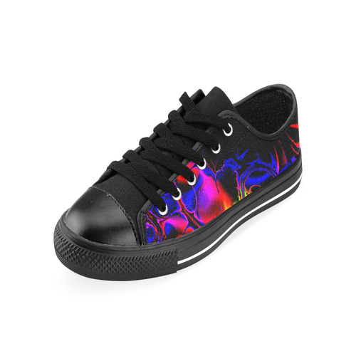 Abstract glowing 02 Men's Classic Canvas Shoes/Large Size (Model 018)