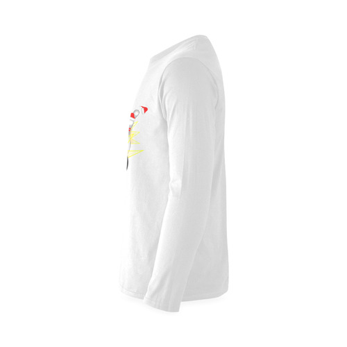 Christmas Bowling  Ball And Pins STRIKE!- Santa Hats Sunny Men's T-shirt (long-sleeve) (Model T08)