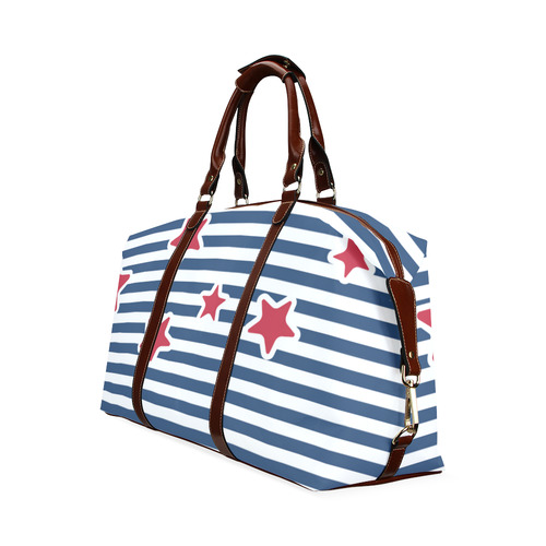 Blue, Red and White Stars and Stripes Classic Travel Bag (Model 1643) Remake