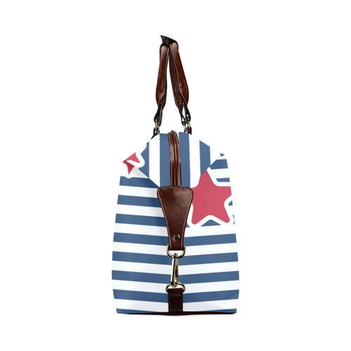 Blue, Red and White Stars and Stripes Classic Travel Bag (Model 1643) Remake