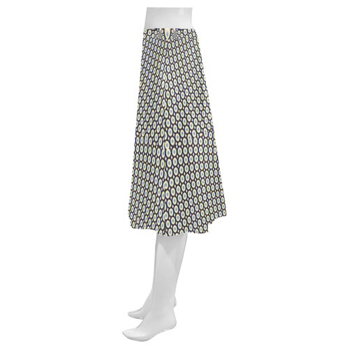 Polka Dot Bubbles Fractal Mnemosyne Women's Crepe Skirt (Model D16)