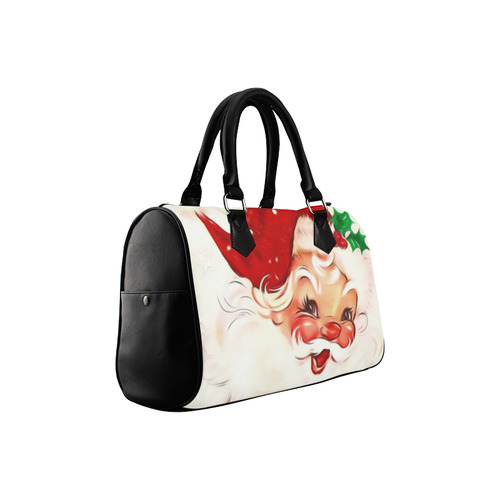 A cute vintage Santa Claus with a mistletoe Boston Handbag (Model 1621)