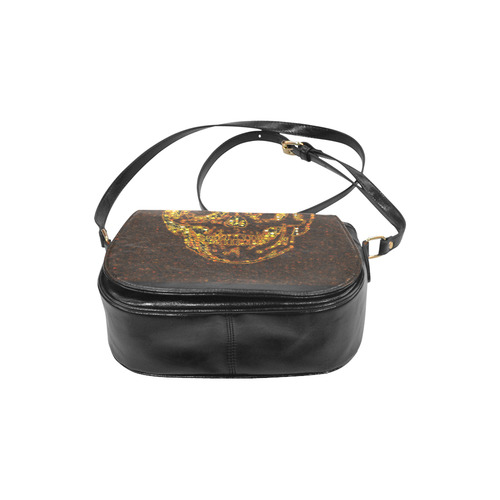 golden skull Classic Saddle Bag/Small (Model 1648)