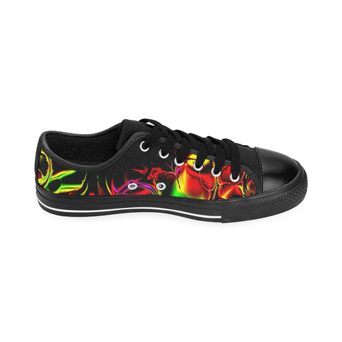 Abstract glowing 03 Men's Classic Canvas Shoes/Large Size (Model 018)