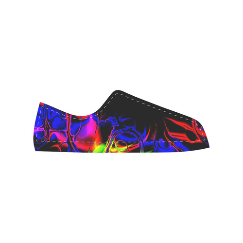 Abstract glowing 02 Men's Classic Canvas Shoes/Large Size (Model 018)