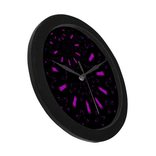 nEON pINK Circular Plastic Wall clock