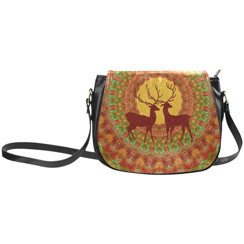 Mandala YOUNG DEERS with Full Moon Classic Saddle Bag/Small (Model 1648)