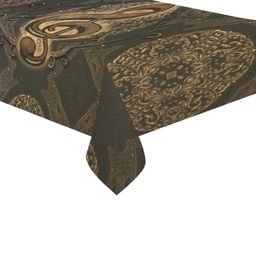 Decorative clef, music Cotton Linen Tablecloth 60"x 104"