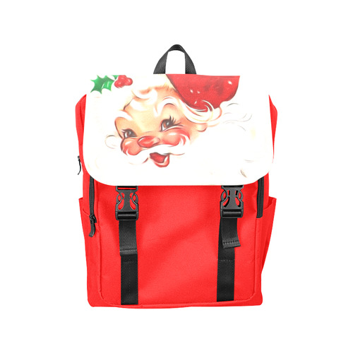 A cute vintage Santa Claus with a mistletoe Casual Shoulders Backpack (Model 1623)