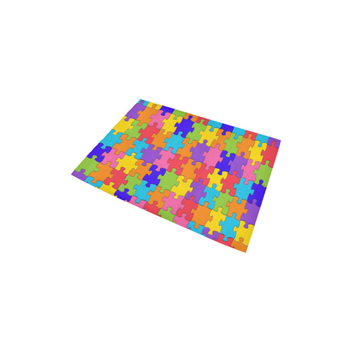 Multicolored Jigsaw Puzzle Area Rug 2'7"x 1'8‘’