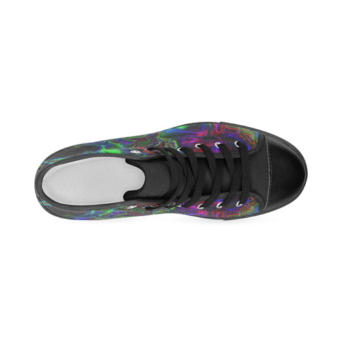 Abstract glowing 04 Women's Classic High Top Canvas Shoes (Model 017)