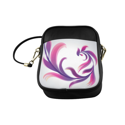 Abstract Design with colors of purple Sling Bag (Model 1627)