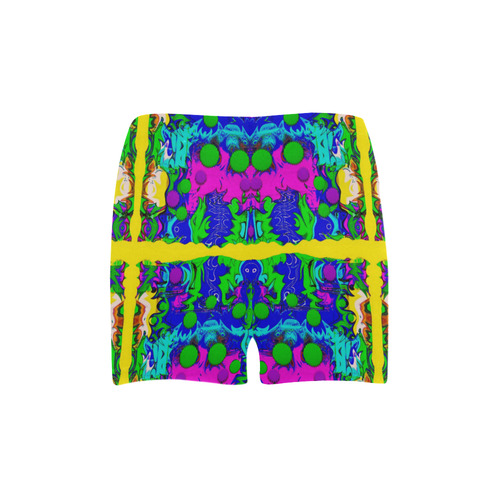 Shimmering Landscape Pop Art Briseis Skinny Shorts (Model L04)