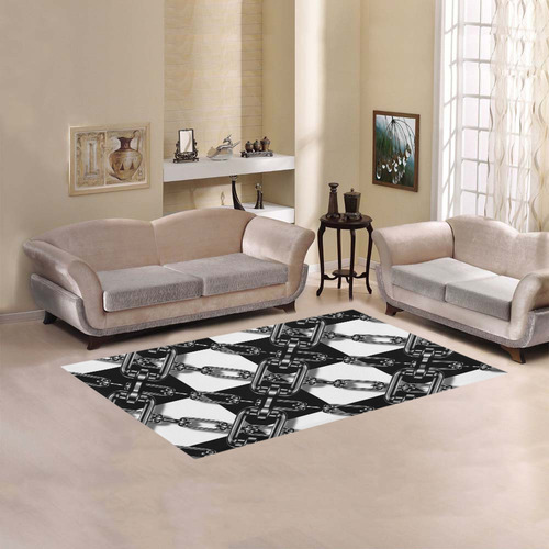 Checkered Chains Area Rug 5'x3'3''