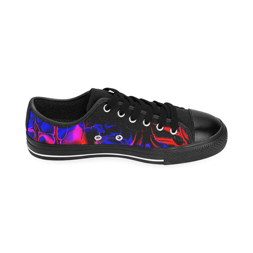 Abstract glowing 02 Men's Classic Canvas Shoes/Large Size (Model 018)