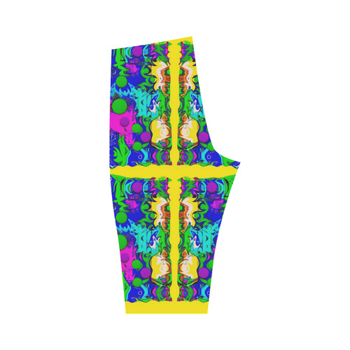 Shimmering Landscape Pop Art Hestia Cropped Leggings (Model L03)