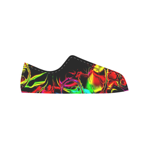 Abstract glowing 03 Men's Classic Canvas Shoes/Large Size (Model 018)
