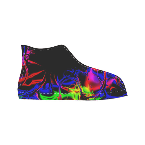 Abstract glowing 02 High Top Canvas Women's Shoes/Large Size (Model 017)